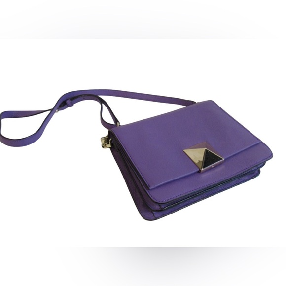 Kate Spade ♠️ Purple Leather Chain Link Crossbody (6.5"'×9"x3") EUC - Picture 10 of 14